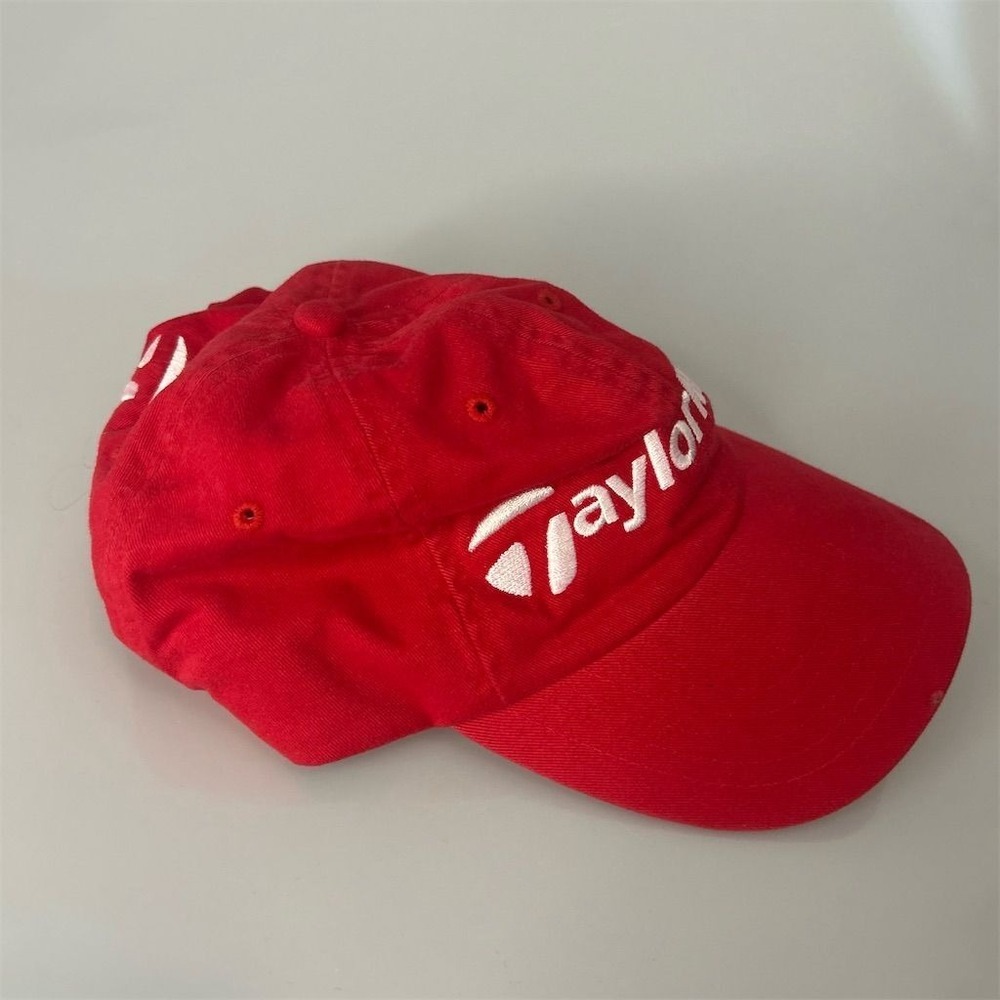 TaylorMade Red Golf‎ Hat Adjustable Strap Back Unisex One Size - Picture 2 of 6